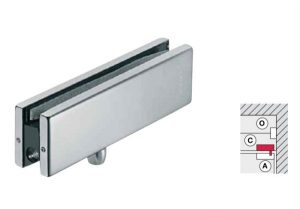 Kẹp kính trên khung Häfele inox bóng 981.00.651